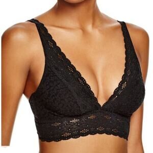 Wacoal Halo Lace Wire Free Bralette Bra Size 34 NEW casual black